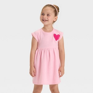 Toddler Girls' Short Sleeve Knit Dress - Cat & Jack™ - 1 of 4