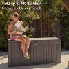 East Oak 150 gal Waterproof Resin Deck Box Gray: Weather & Wind-Resistant, 53.35 lbs, Easy No-Tool Assembly - 4 of 4