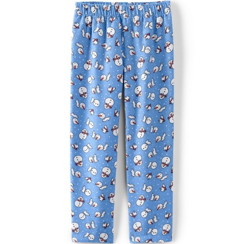 Lands' End Women's Print Flannel Pajama Pants - Medium - Chicory Blue  Snowman : Target