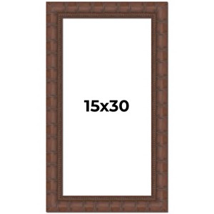 PosterPalooza | 15x30 Wide Bamboo Picture Frame, UV Acrylic, 4 Finishes - Brown, Black, Silver, and Natural - 1 of 4