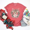 Simply Sage Market Women's Coquette Deer Wreath Short Sleeve Garment Dyed Tee - 2 of 4