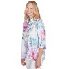 Alfred Dunner Womens Floral Watercolor Button Down Top - 3 of 4