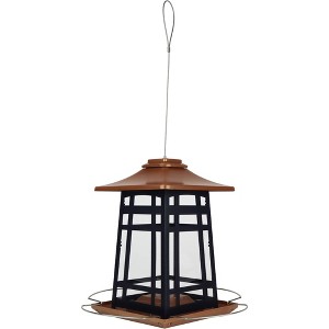 Nature's Way Bird Product Arches Metal Gazebo Novelty Bird Feeder 11.3" - Black/Copper - 1 of 4
