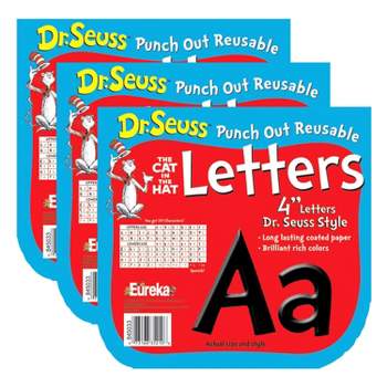 Eureka® Dr. Seuss™ Black Deco 4" Letters, 217 Per Pack, 3 Packs