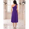 INSPIRE CHIC Women's One-Shoulder Sleeveless Elegant Bow Cocktail Midi Dresses - 4 of 4
