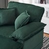 56.3" Corduroy Single Sofa Chair with Pillows and Ottoman - 2 of 4