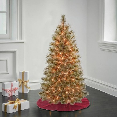 4.5' White Cashmere Pine Pre-Lit Artificial Christmas Tree with Clear Lights