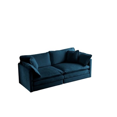 NicBex 76.7 Inch Chenille Couch Loveseat Deep Seat Sofa with 4 Pillows for Living Room,Office,Apartment
