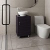 SEVOBAL Bathroom Vanities 18 Inch Free Standing Vanities with Vessel Sink and One Door for Bathroom Storage, Black, 28.35"*22.44"*11.42" - 4 of 4