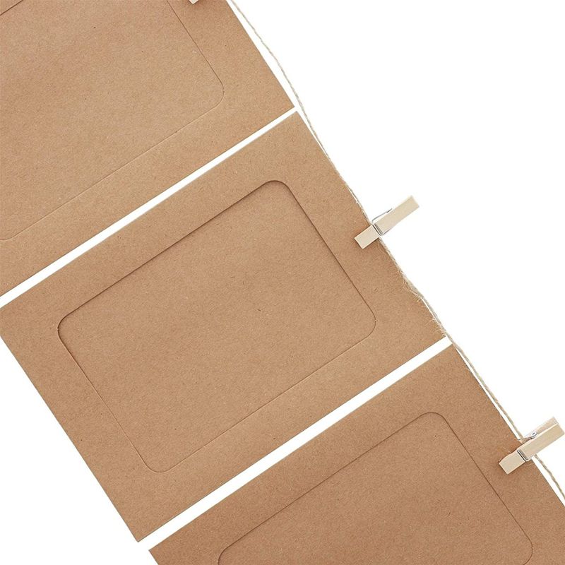 Cardboard Paper Picture Frame DIY Hanging Kit (50 Pack) 5X7 Inch, Kraft, 2 of 7