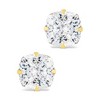 SHINE by Sterling Forever Sterling Silver Cushion Cut Prong Set Stud Earrings - 3 of 4
