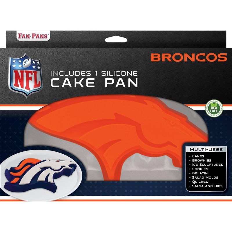 MasterPieces FanPans NFL Denver Broncos Team Logo Silicone Cake Pan, 2 of 5