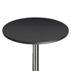 24" Spectrum Round Bar Height Table with Metal Legs Black - Winsome: Chrome Base, MDF Top, Contemporary Style - 3 of 4