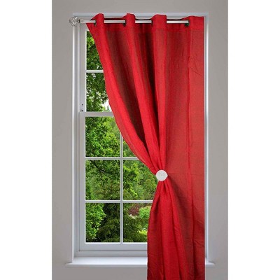 White and Gold Metal Round Curtain Tiebacks Set of 2