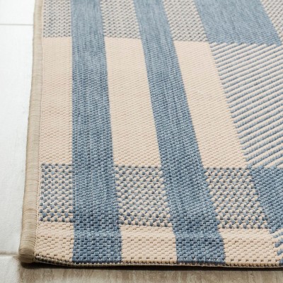 Reversible Beige Synthetic Rectangular Stain-Resistant Rug, 2' x 3'7"