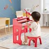 Costway 37-Key Music Piano Keyboard Kids Learning Toy Instrument with Microphone Red\Black - 4 of 4