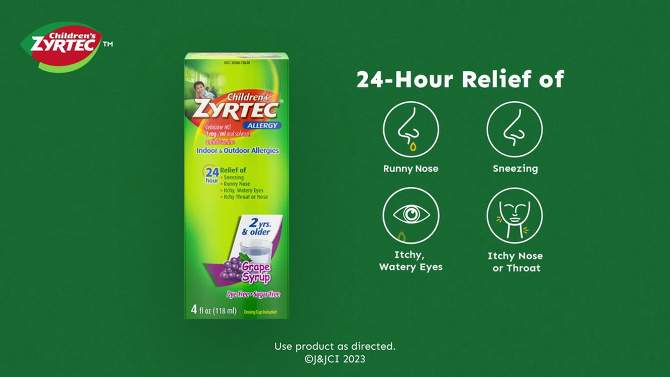 Children's Zyrtec 24 Hour Allergy Relief Syrup - Grape - Cetirizine


, 2 of 14, play video