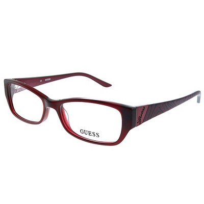 Guess GU 2305 BU Unisex Rectangle Eyeglasses Burgundy 52mm