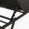 Salton 2pc Patio Aluminum Chaise Lounges with Mesh Seating - Black/Dark Gray - Christopher Knight Home: Water-Resistant, Iron Hardware - 4 of 4