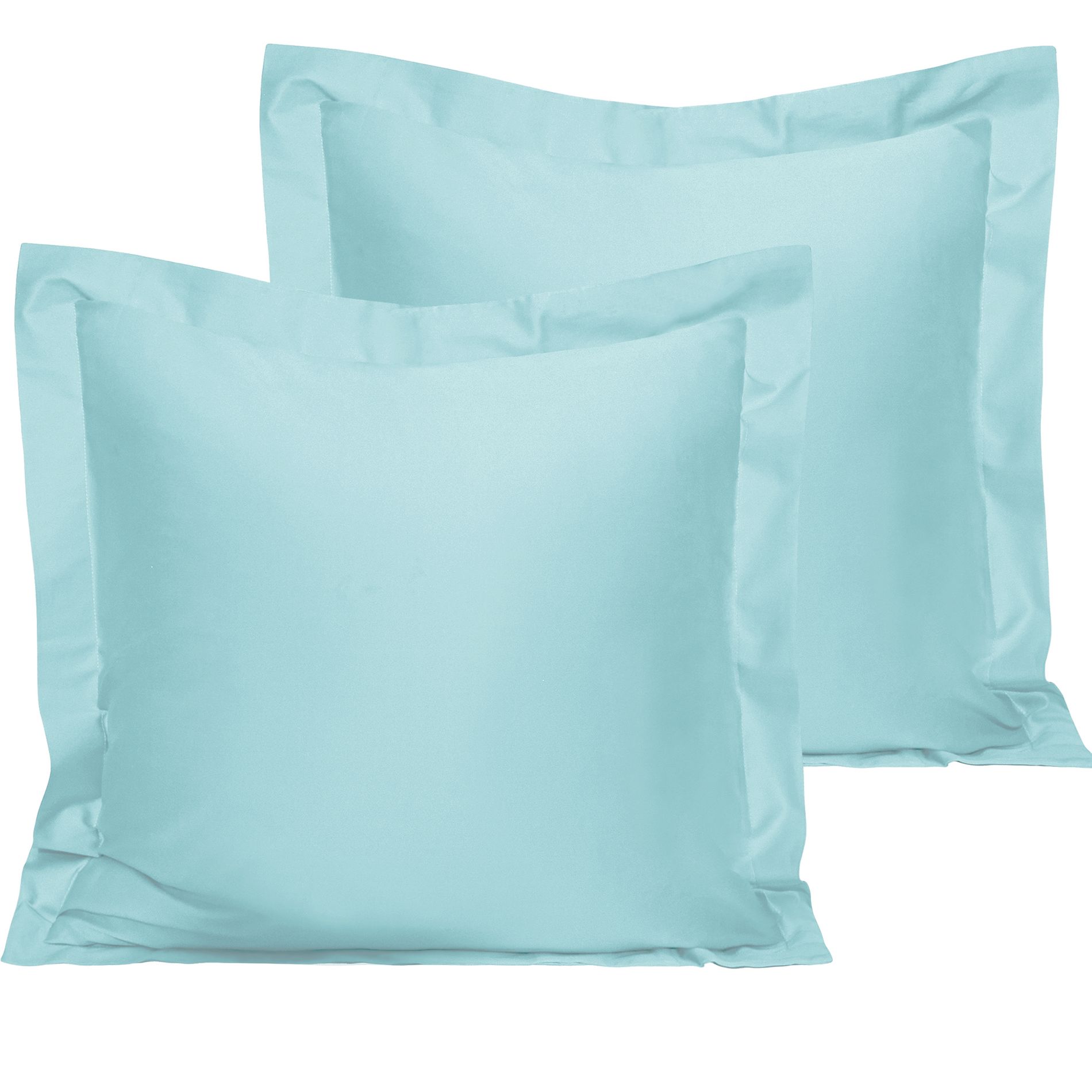 2 Pack 500-Thread Count Cotton Pillow Shams, Super Soft and Breathable Oxford Pillowcases - NTBAY