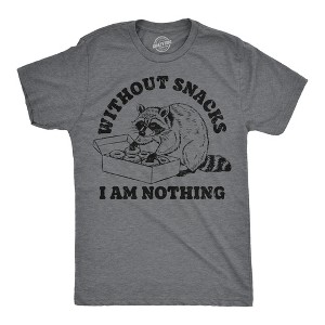 Mens Funny T Shirts Without Snacks I Am Nothing Sarcastic Graphic Novelty Tee For Men - Crazy Dog Men's T Shirt - 1 of 4