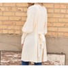 Women's Solid Color Open Front Cardigan With Tie - Shewin Inc. - 2 of 4