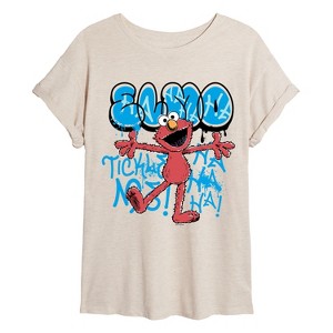Women's - Sesame Street - Streetwear Elmo Oversized Graphic T-Shirt - 1 of 4
