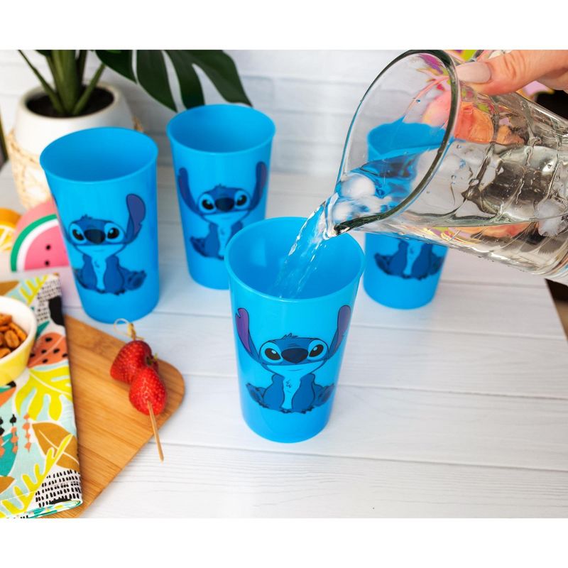 Silver Buffalo Disney Lilo & Stitch Color-Changing Plastic Cups | Set of 4, 5 of 8