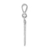 Black Bow Jewelry 14k White Gold, Varsity Collection, Large D/C Pendant, Number 96 - 2 of 4