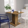 vidaXL Dining Table - Smoked Oak Engineered Wood Modern Style - Ideal for Kitchen & Restaurant - Square Shape with Stable Base - 31.5" x 31.5" x 29.5" - 2 of 4