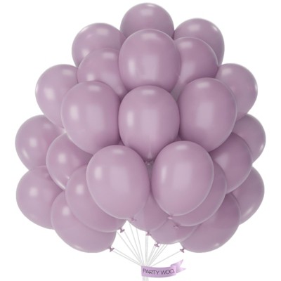PartyWoo Balloons Dusty Purple Matte Lavender Lilac 12 Inch 50 pcs