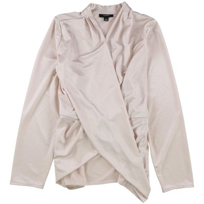 Alfani Womens Draped Pullover Blouse