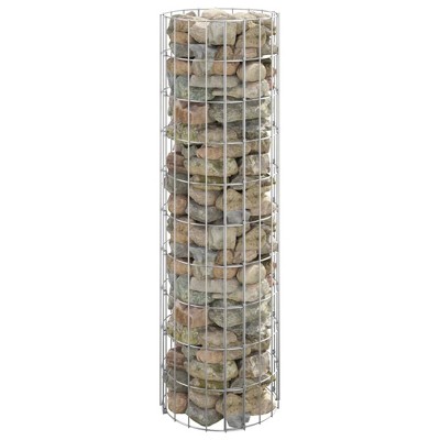 vidaXL Circular Gabion Pole Galvanized Steel 11.8 in.x39.4 in.