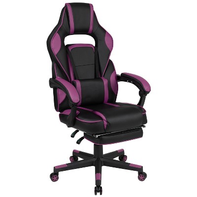 Pink Gaming Chair with Foot Rest - Gamer Chairs for Adults