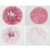 Anna-Kaci Satin Sleep Bonnet Double Layer Ruffled Edge Reversible Silky Cap - 4 of 4
