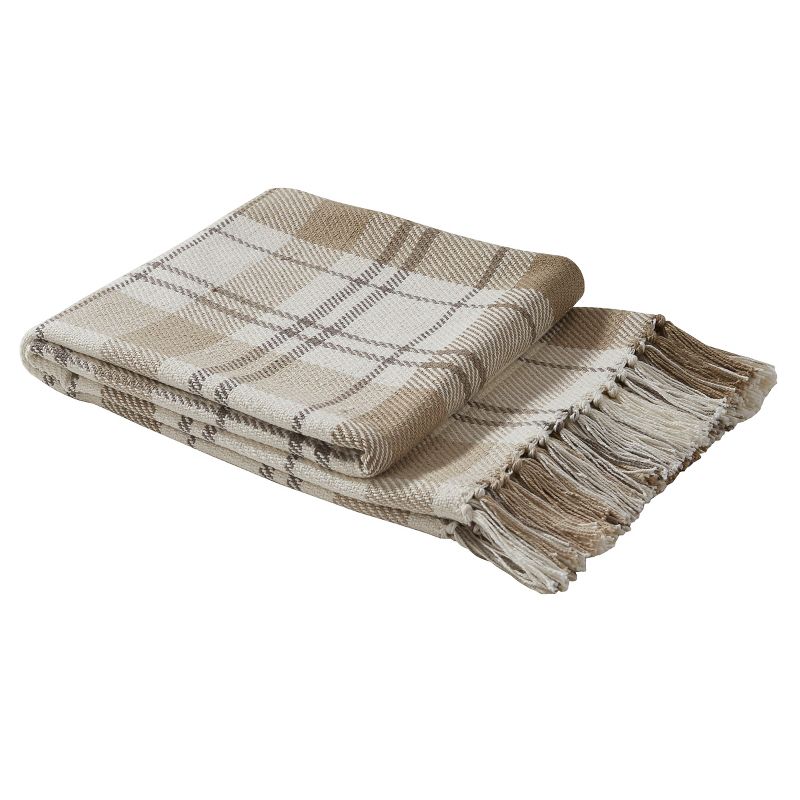 Park Designs In The Meadow Plaid Throw - White, 1 of 4