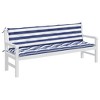 vidaXL Garden Bench Cushions, 2 Piece Set, Water-Resistant Polyester Material, Ultra-Soft Hollow Fiber Filling, Non-Slip Design with Attachment Ropes - image 3 of 4