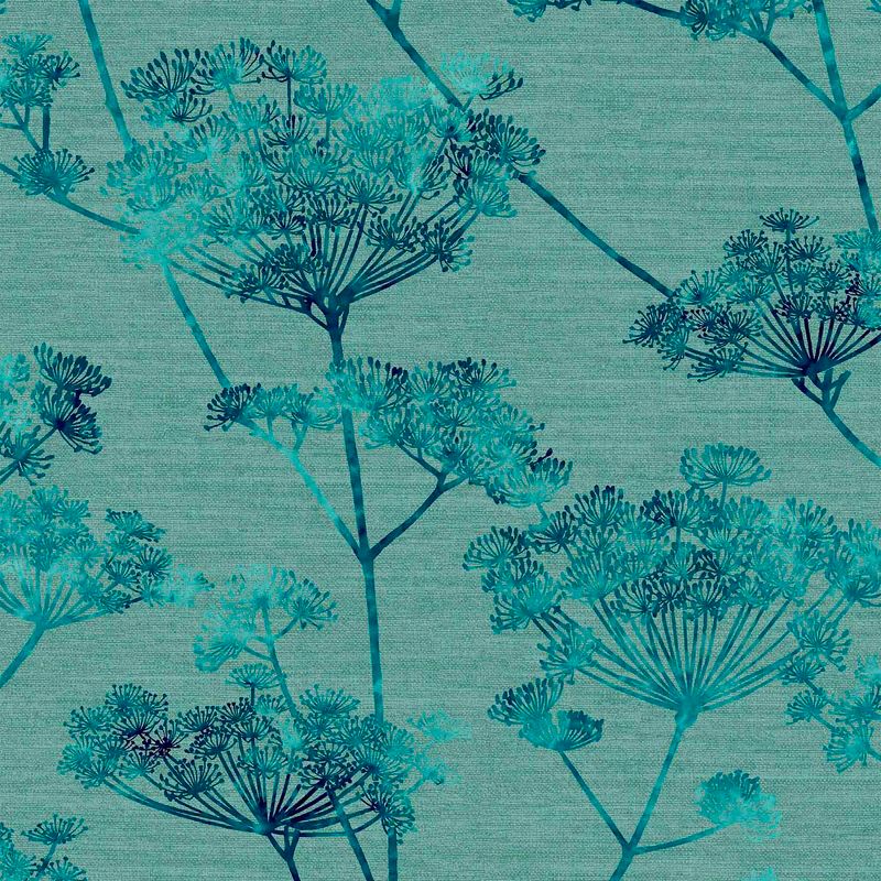 Hortus Teal Floral Paste the Wall Wallpaper, 1 of 5