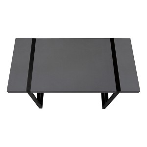 Vynxaria Modern 48" Grey Computer Desk with Black Metal Frame Sleek Home Office Workspace for Laptops - 1 of 4