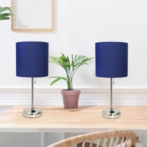 Creekwood Home Contemporary Bedside Table Lamp with Power Outlet - 1 of 4