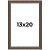 PosterPalooza | Elegant Brown Picture Frame - UV Acrylic, Foam Board Backing, Hanging Hardware - 2 of 4