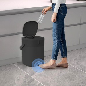 SEVOBAL Indoor Trash Cans Automatic Touchless Infrared Motion Sensor Trash Can, 3 Gal 12 L Rectangular Hands-Free Garbage Bin, Gray, 10.1"*10.3"*13.6" - 1 of 4