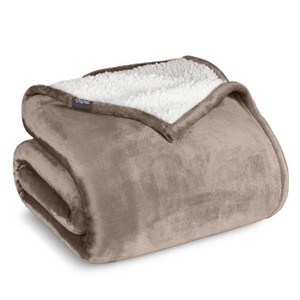 Faux Shearling Fleece Blanket by Bare Home - 1 of 4