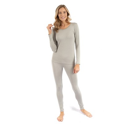 Leveret Womens Two Piece Thermal Pajamas Solid Brown Xs : Target