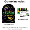 Big Dot of Happiness Colorful Mardi Gras Mask - How Many Candies Masquerade Party Game - 1 Stand and 40 Cards - Candy Guessing Game - 3 of 4