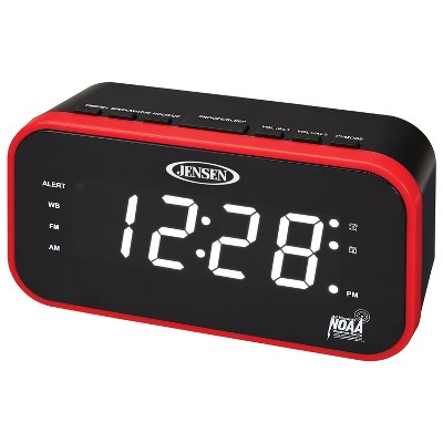 Jensen Am/fm Weather Band Clock Radio With Weather Alert, Dual Crescendo  Alarm, Dimmer (jep-150) : Target