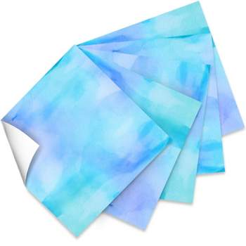 Craftopia Watercolor Patterned Vinyl Squares, 5 Pack, Blue