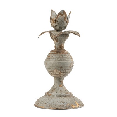Retro Metal Candle Holder with Distressed Finish for Rustic Home Decor, Elegant Accent, 1pc