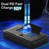 Itopfox 2 Pack 78W 4 Port 12V USB Outlet Wall Mount, Dual 36W PD & Dual 18W QC3.0 Lightweight Surface Mount Charger Socket Panel with Button Switch - 3 of 4