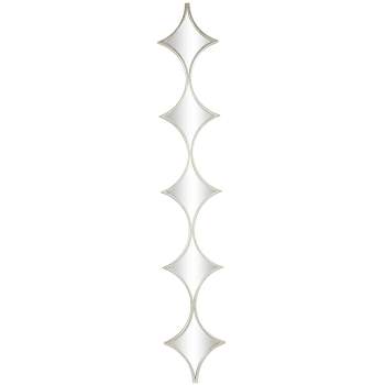 Contemporary Metal Geometric Wall Mirror with Diamond Pattern - Olivia & May